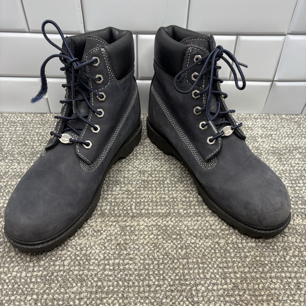 Timberland Boots 8.5 M Womens Nubuck Blue Leather Top 20387
